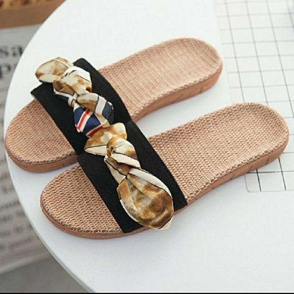 October Love Shoes - 1 PAIR LEFT BLACK SUEDE SLIDERS